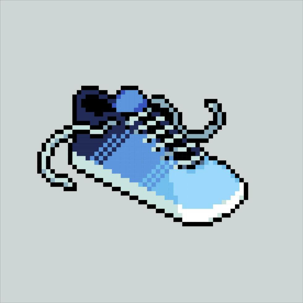 pixel kunst illustratie sneaker schoenen. korrelig sportschoenen. koel sportschoenen schoenen korrelig voor de pixel kunst spel en icoon voor website en video spel. oud school- retro. vector
