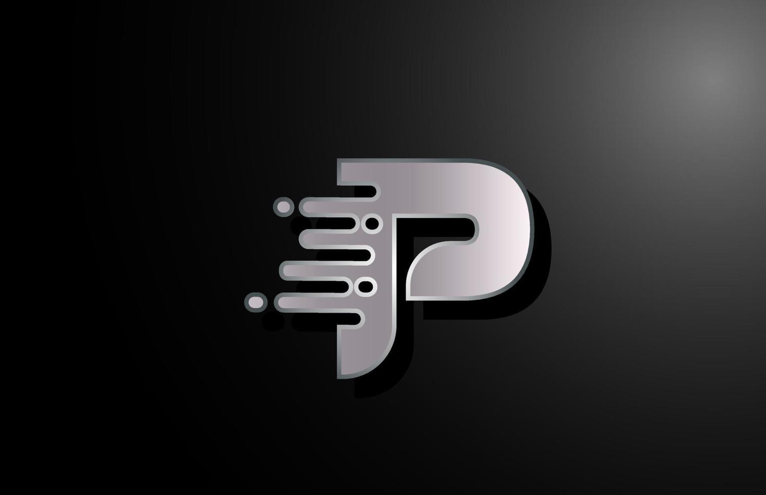 p letter logo icoon voor zaken en bedrijf vector