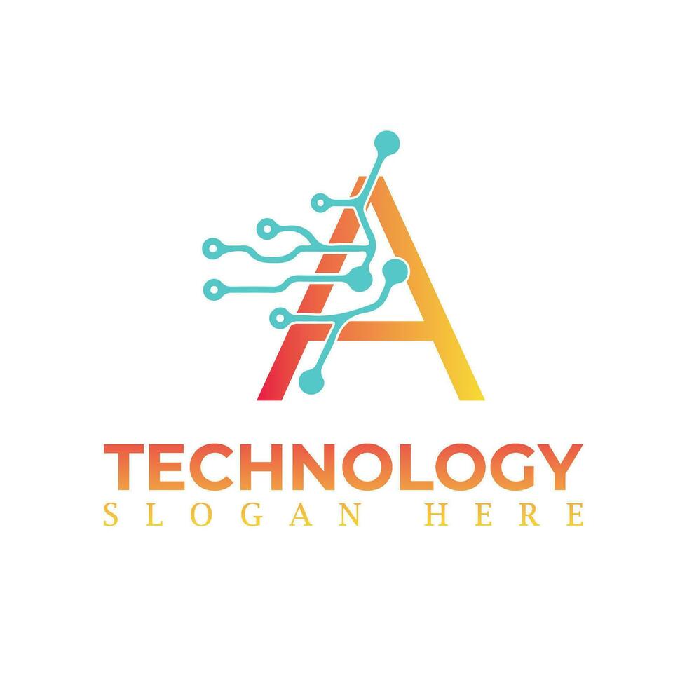 vector logo voor zakelijke identiteit, technologie, biotechnologie, internetten, systeem, kunstmatig intelligentie- en computer. technologie logo ontwerp vector sjabloon.