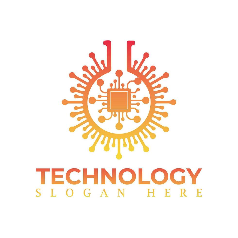 vector logo voor zakelijke identiteit, technologie, biotechnologie, internetten, systeem, kunstmatig intelligentie- en computer. technologie logo ontwerp vector sjabloon.