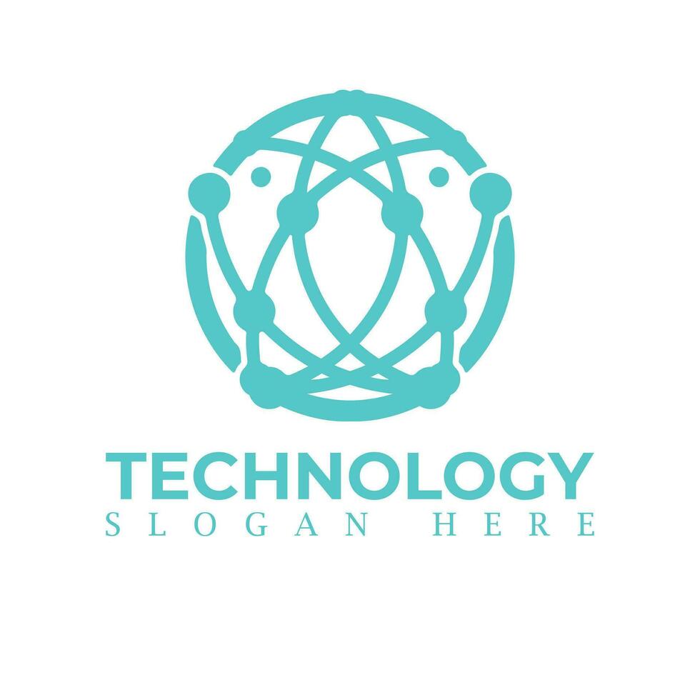 vector logo voor zakelijke identiteit, technologie, biotechnologie, internetten, systeem, kunstmatig intelligentie- en computer. technologie logo ontwerp vector sjabloon.