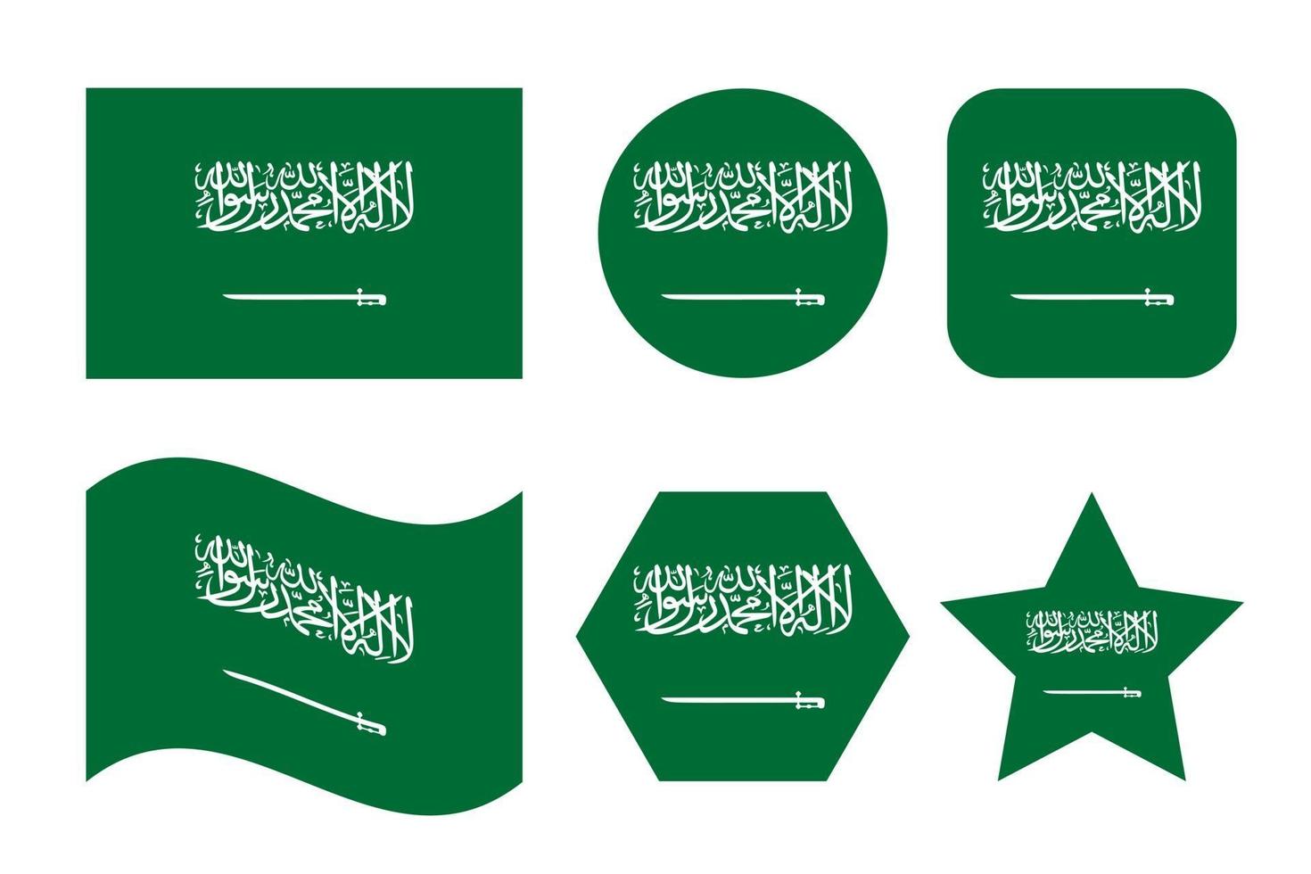 Saoedi-Arabië vlag eenvoudige illustratie voor onafhankelijkheidsdag of verkiezing vector