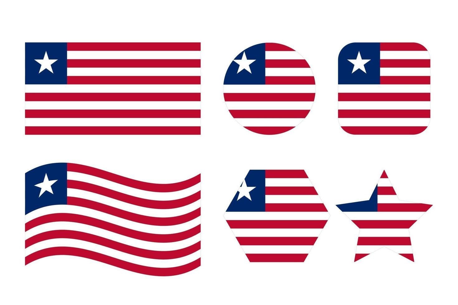 Liberia vlag eenvoudige illustratie voor onafhankelijkheidsdag of verkiezing vector