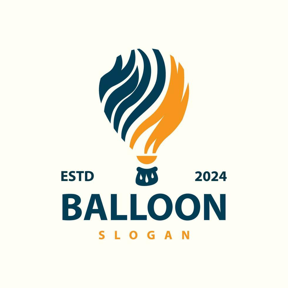 heet lucht ballon logo premie creatief ontwerp kleurrijk lucht vervoer symbool sjabloon gemakkelijk stijl vector