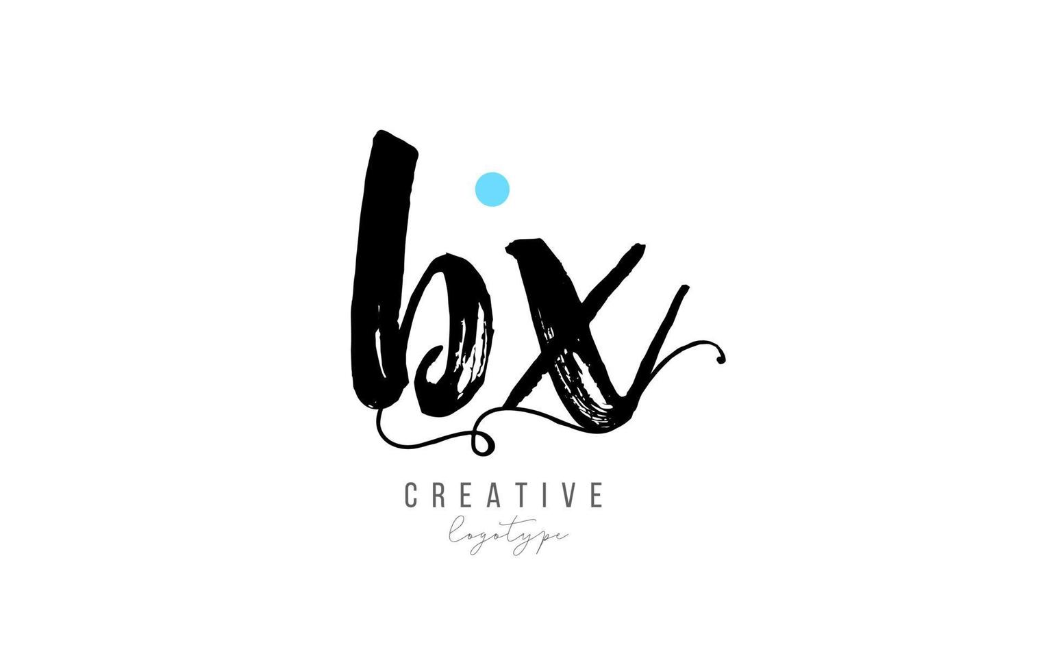 bx bx vintage letter alfabet combinatie logo pictogram handgeschreven ontwerp voor bedrijfsactiviteiten vector