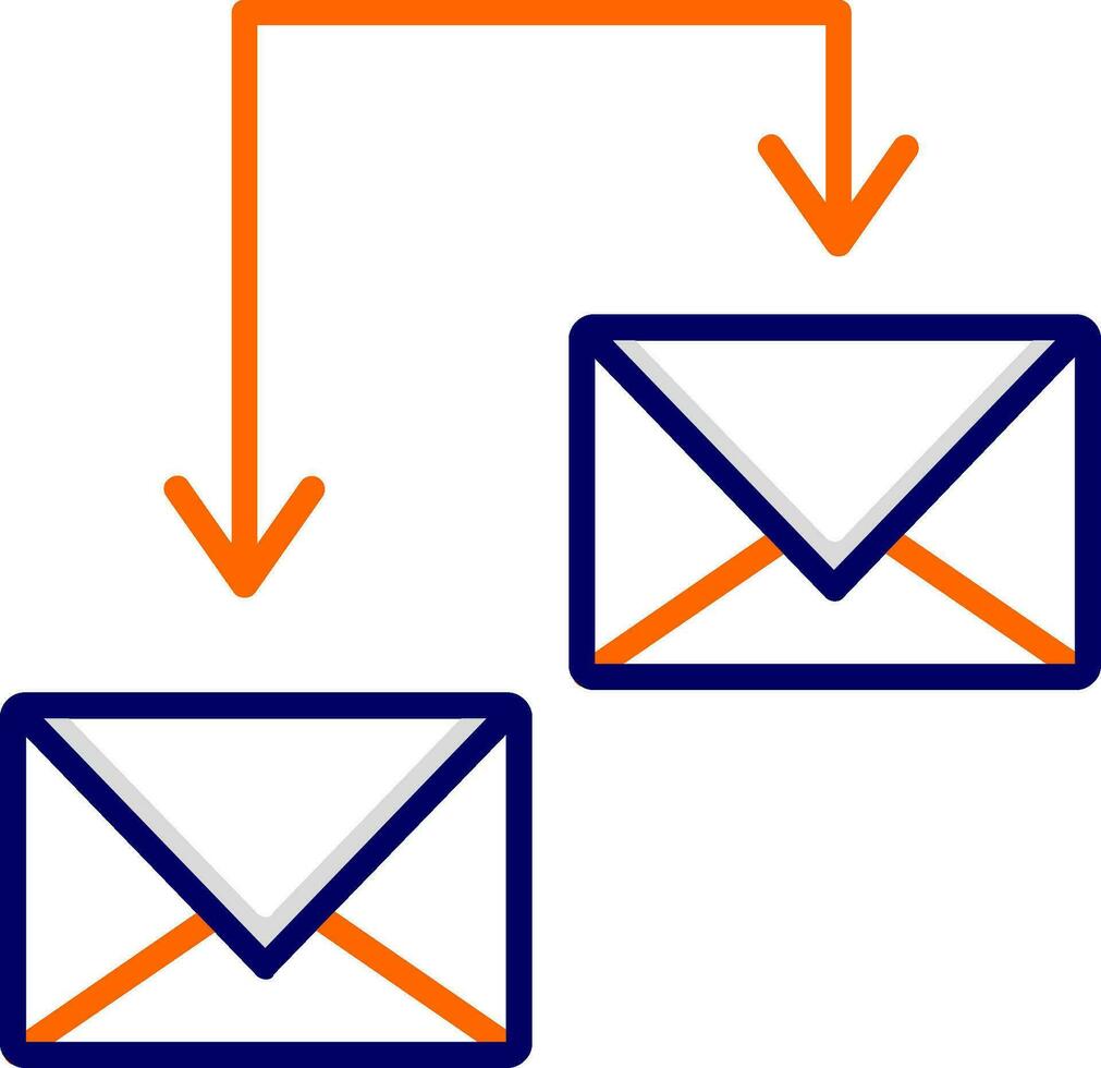 uitwisseling mails vector icoon