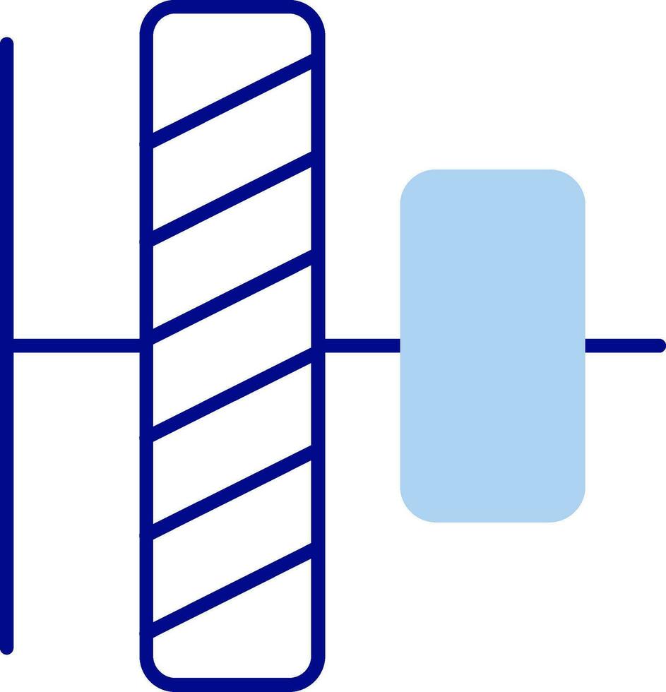 verticaal uitlijning lijn gevulde icoon vector