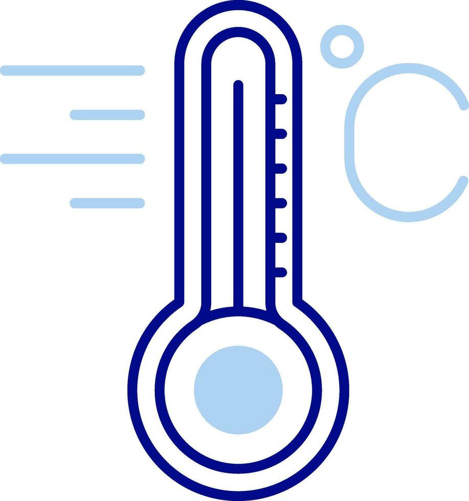 temperatuur lijn gevulde icoon vector