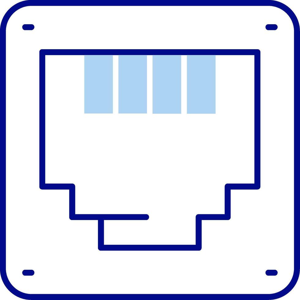 ethernet lijn gevulde icoon vector