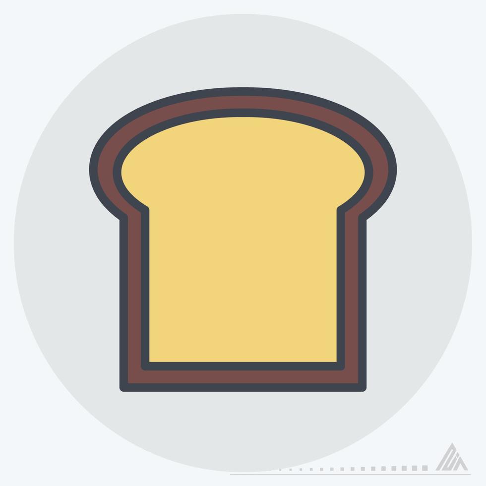 pictogram vector van toast - kleur partner stijl
