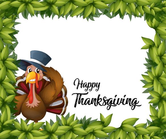 Turkije thanksgiving kaartsjabloon vector