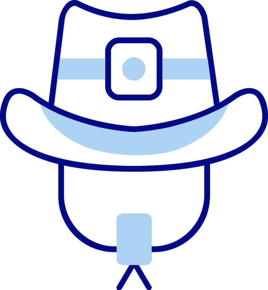 cowboy hoed lijn gevulde icoon vector