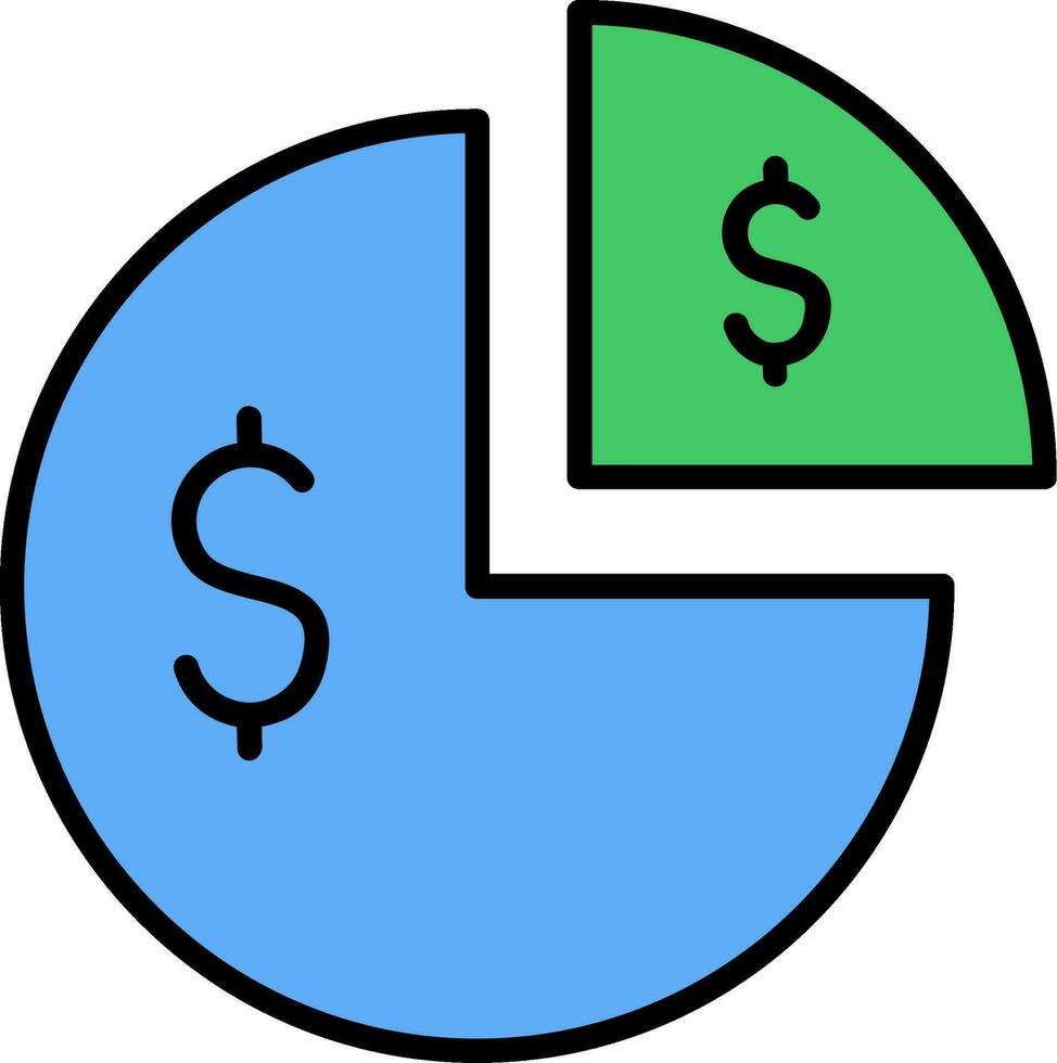 cirkeldiagram vector pictogram