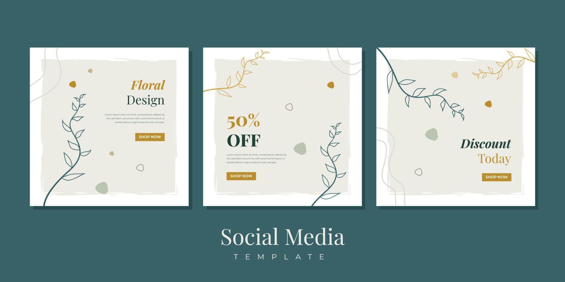 sociale media verhaal post feed sjabloon achtergrond in oceaanblauwe kleuren. banner mockup lay-out voor reizen, cosmetica, cosmetologie, schoonheid, mode, coach, spa, inhoud vector