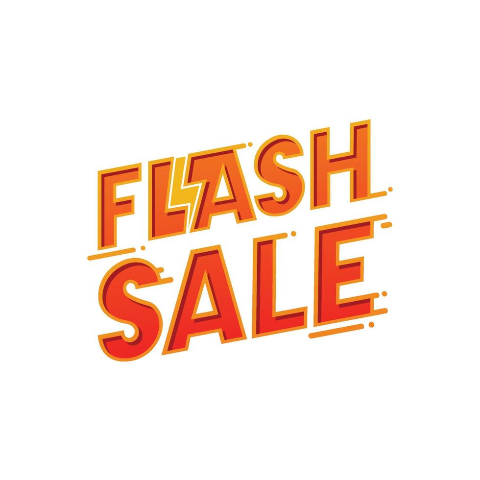 flash verkoop banner op witte achtergrond, vectorillustratie vector