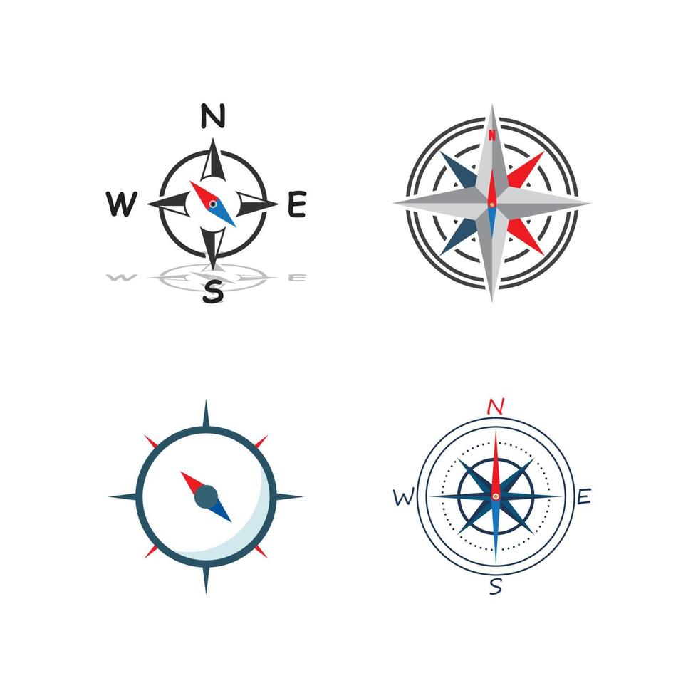 kompas logo sjabloon vector pictogram illustratie