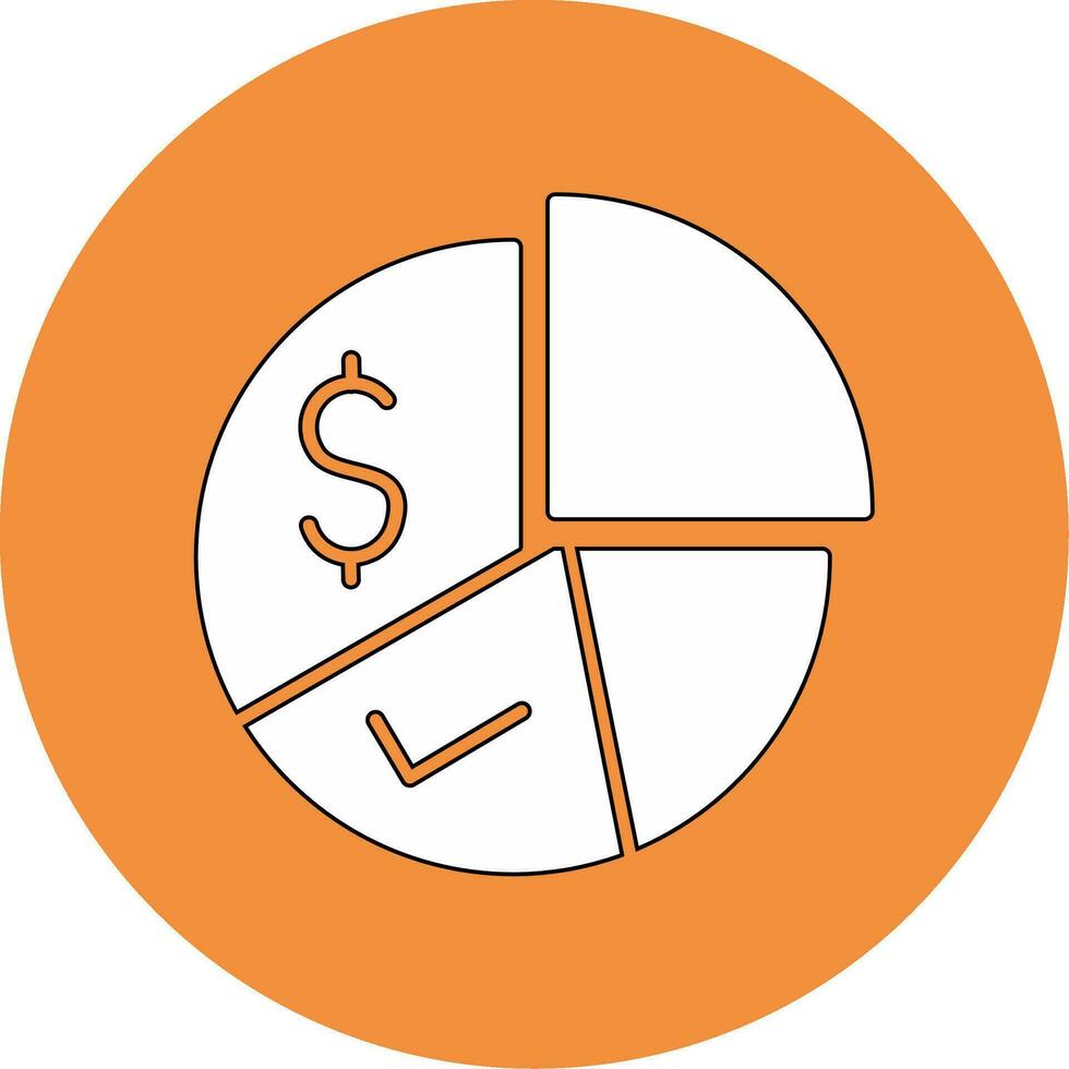 cirkeldiagram vector pictogram