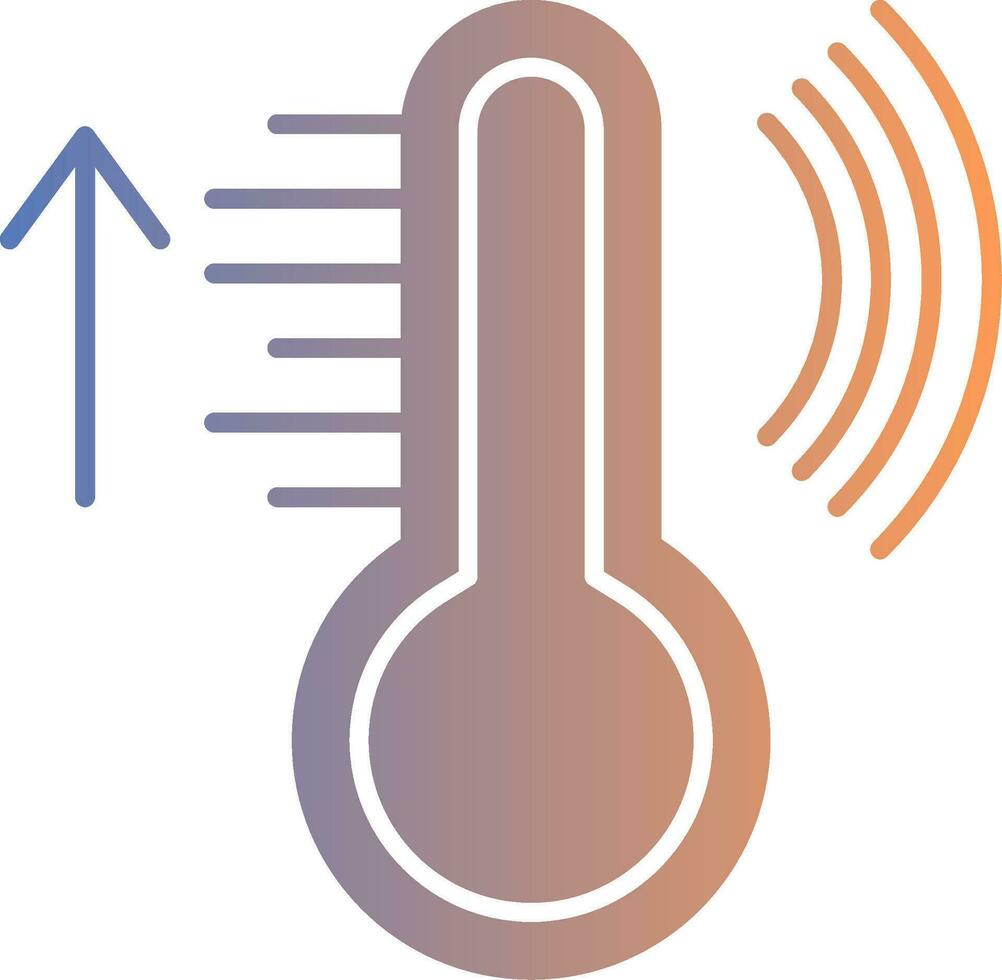 slim temperatuur helling icoon vector