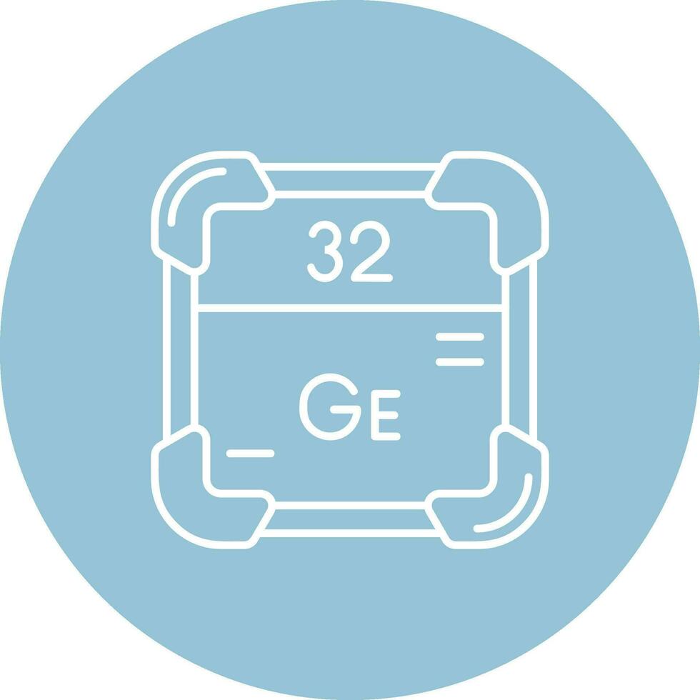 germanium lijn kleur cirkel icoon vector