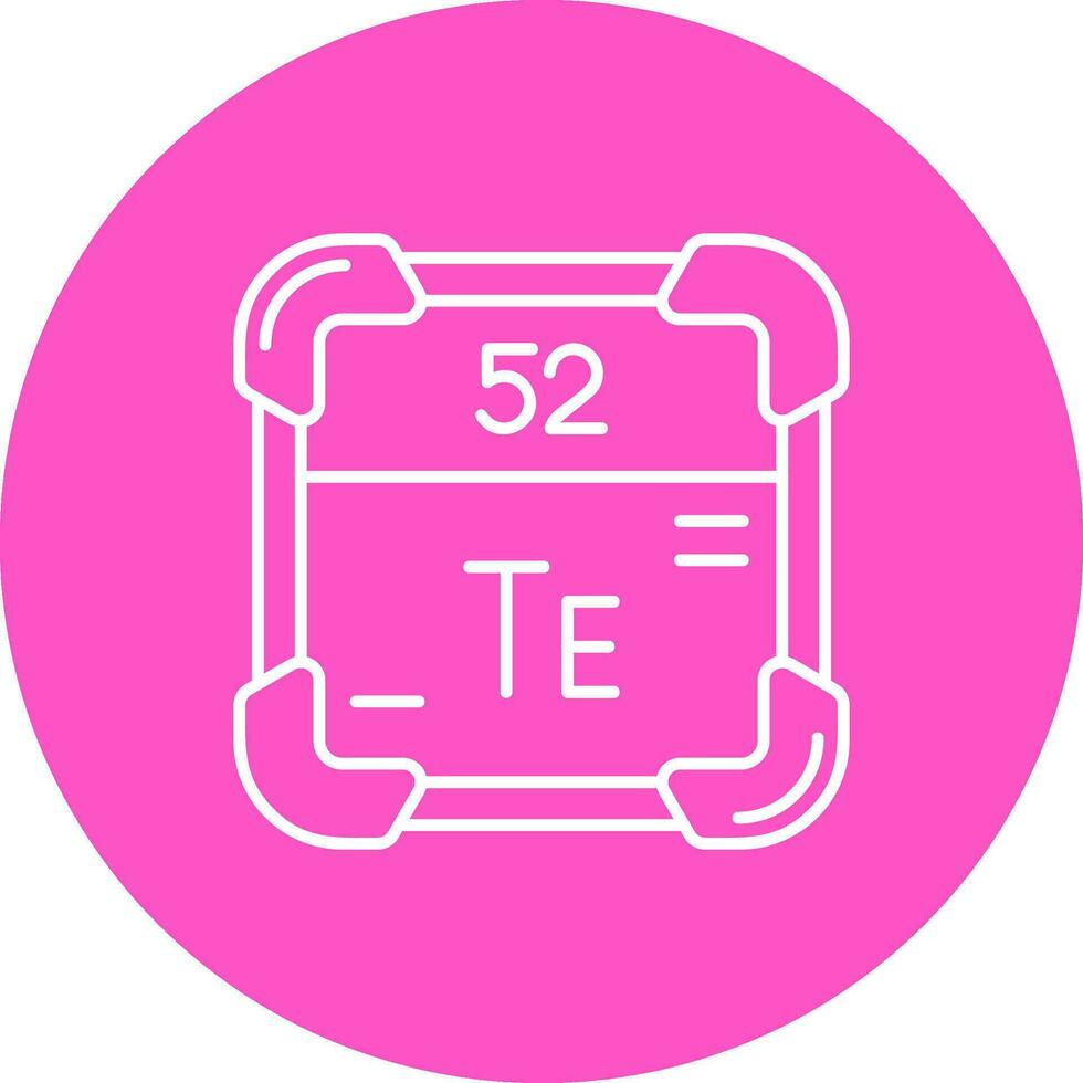 tellurium lijn kleur cirkel icoon vector