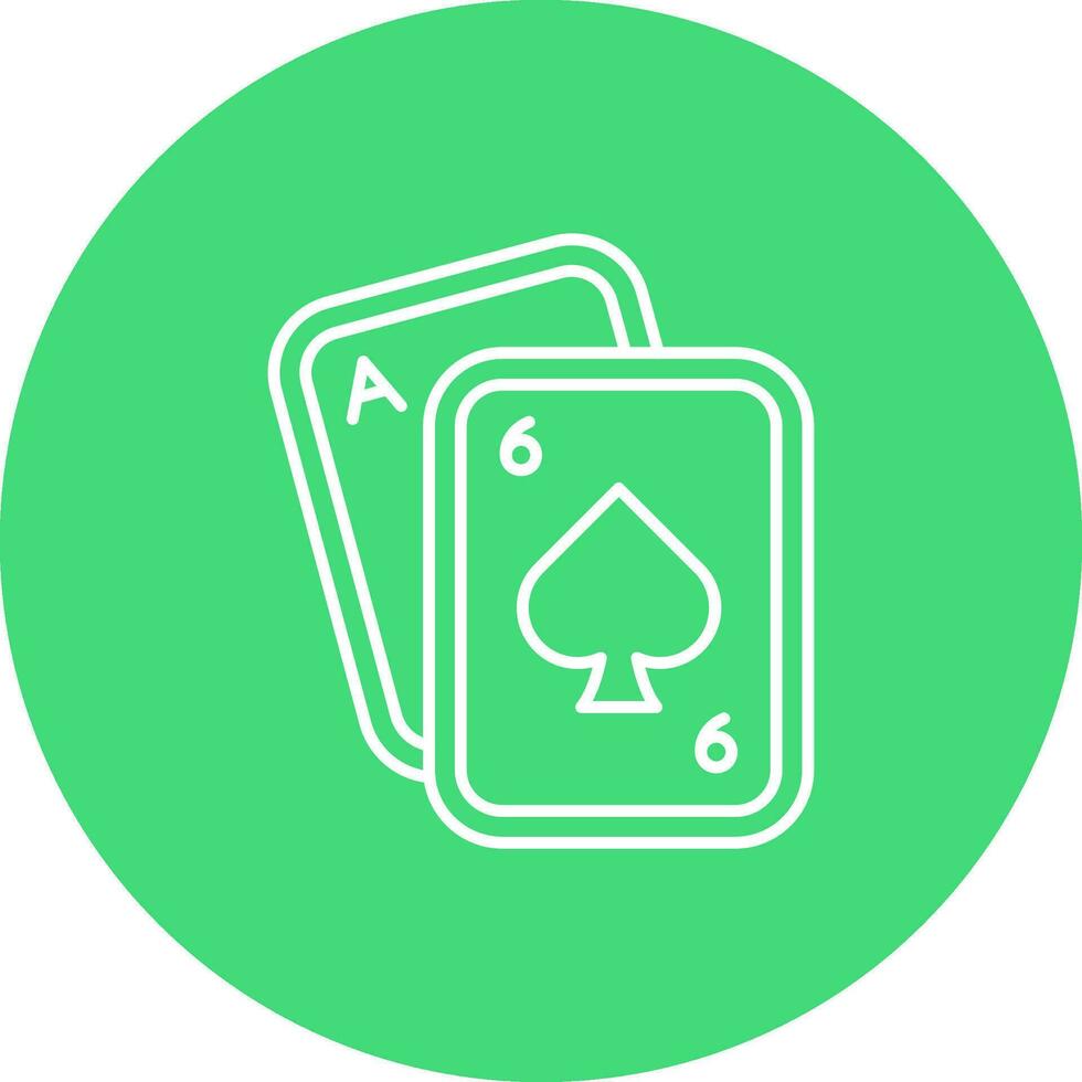 poker lijn kleur cirkel icoon vector