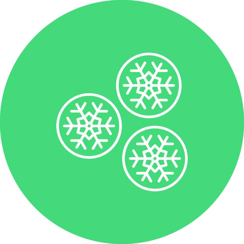 sneeuwbal lijn kleur cirkel icoon vector