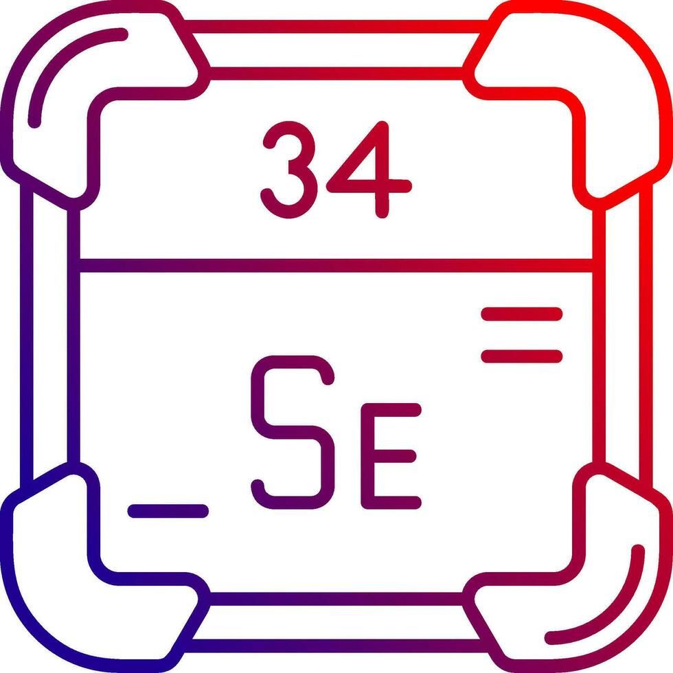 selenium lijn helling icoon vector