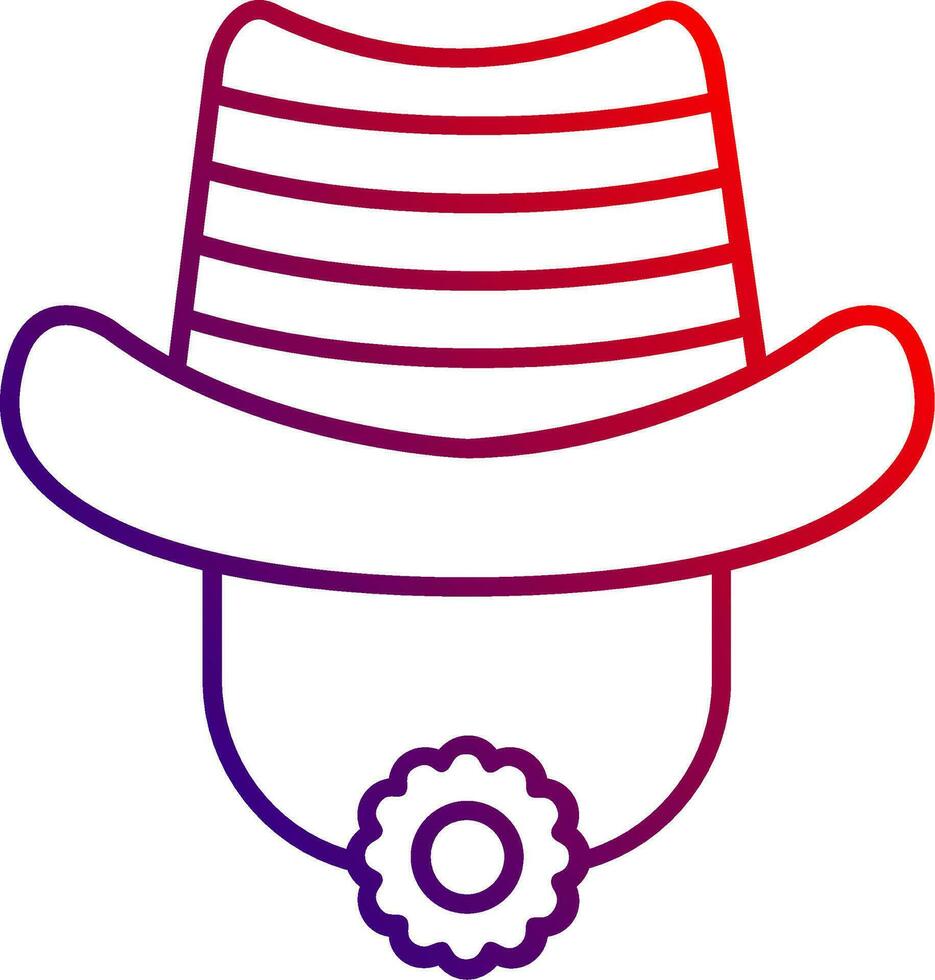hoed lijn verloop icoon vector