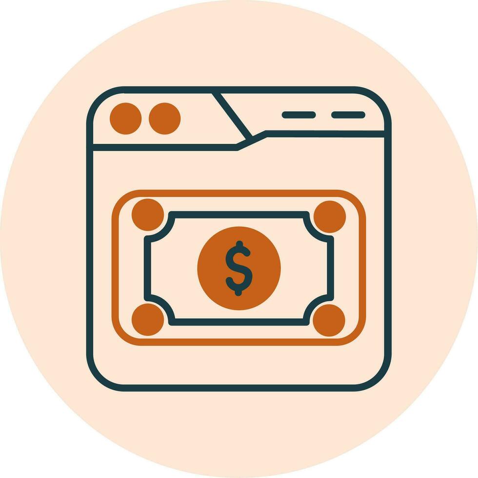 contant geld vector pictogram