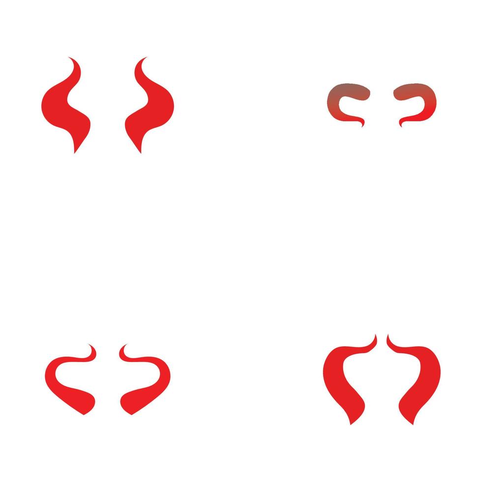 duivel hoorn vector pictogram ontwerp illustratie sjabloon