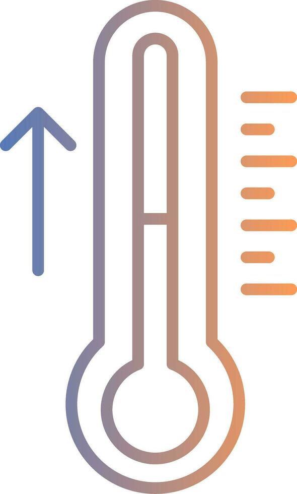 thermometer lijn verloop icoon vector