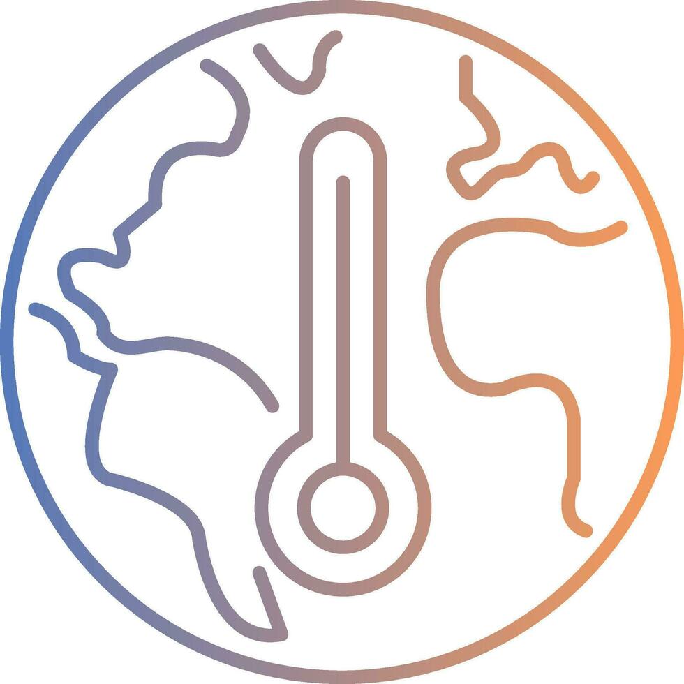 klimaat verandering lijn helling icoon vector