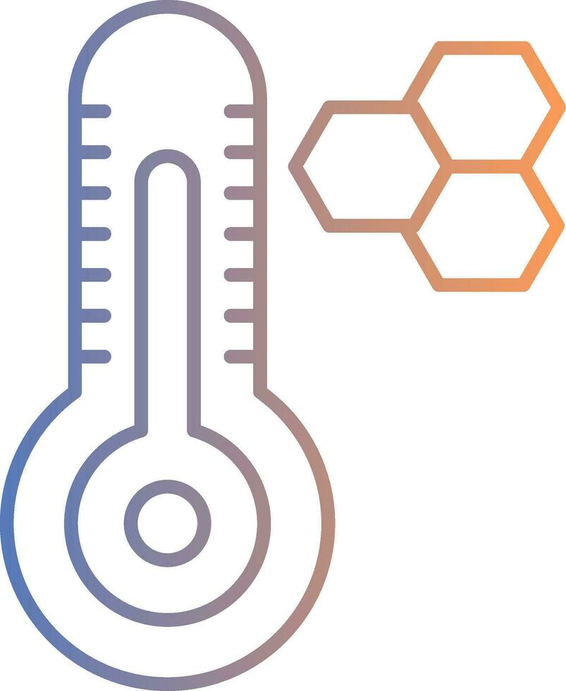thermometer lijn verloop icoon vector