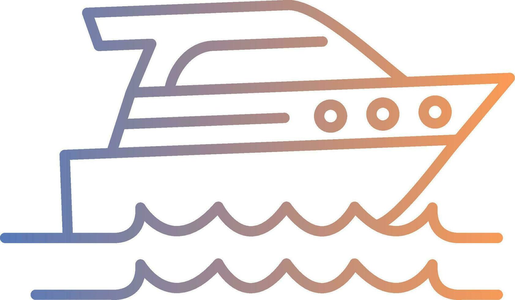 snelheid boot lijn helling icoon vector