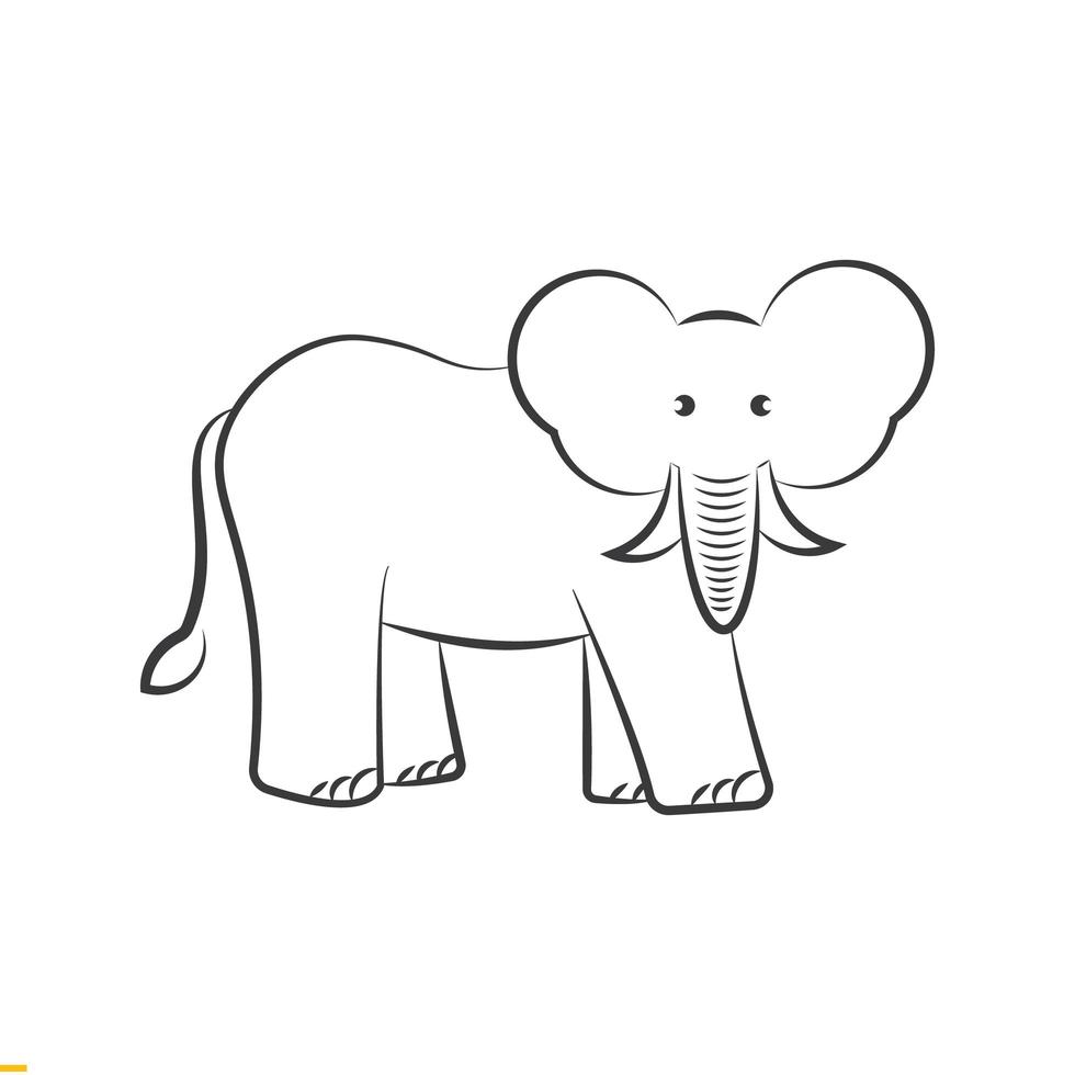 olifant lijntekeningen vector ontwerp voor zaken en bedrijf