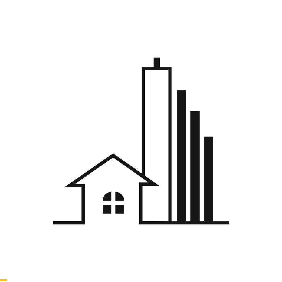 onroerend goed logo-ontwerp voor bedrijf en bedrijf vector