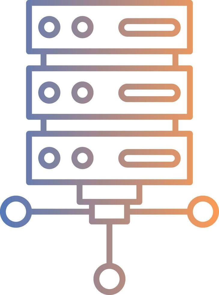 pictogram voor verloop van serverlijn vector