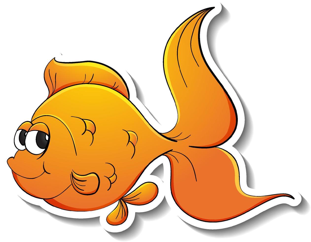 schattige vis zee dier cartoon sticker vector