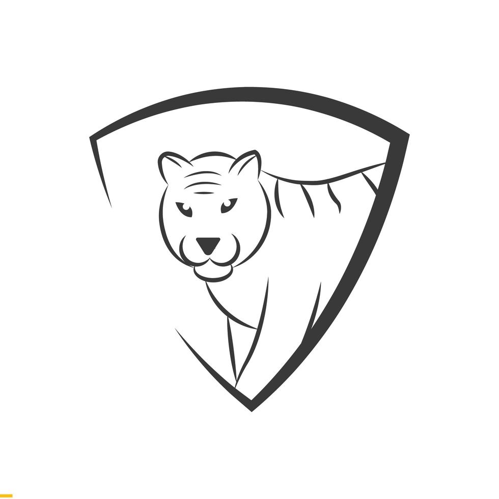 tijger lijn art vector logo sjabloon voor zaken en bedrijf