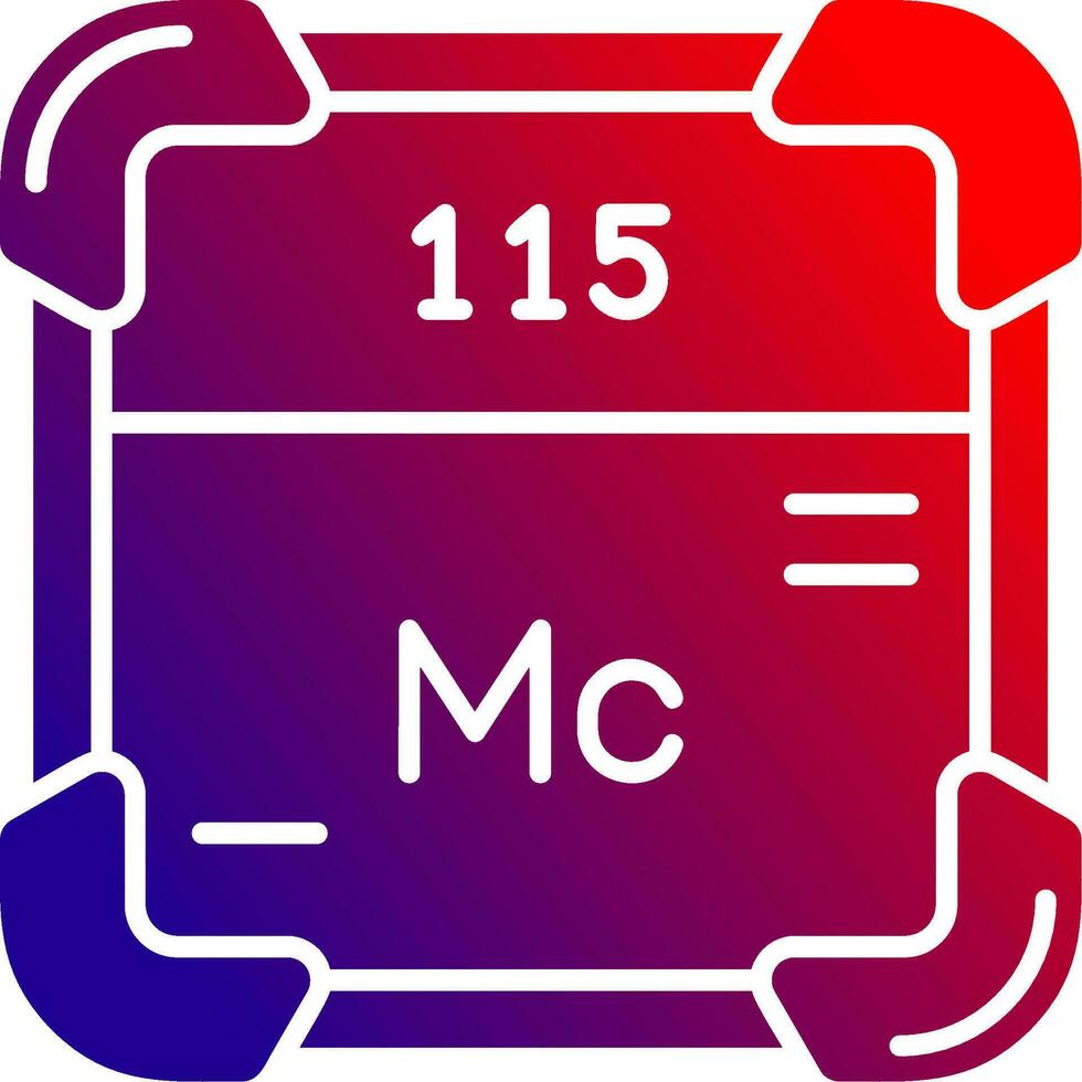 moscovium solide helling icoon vector