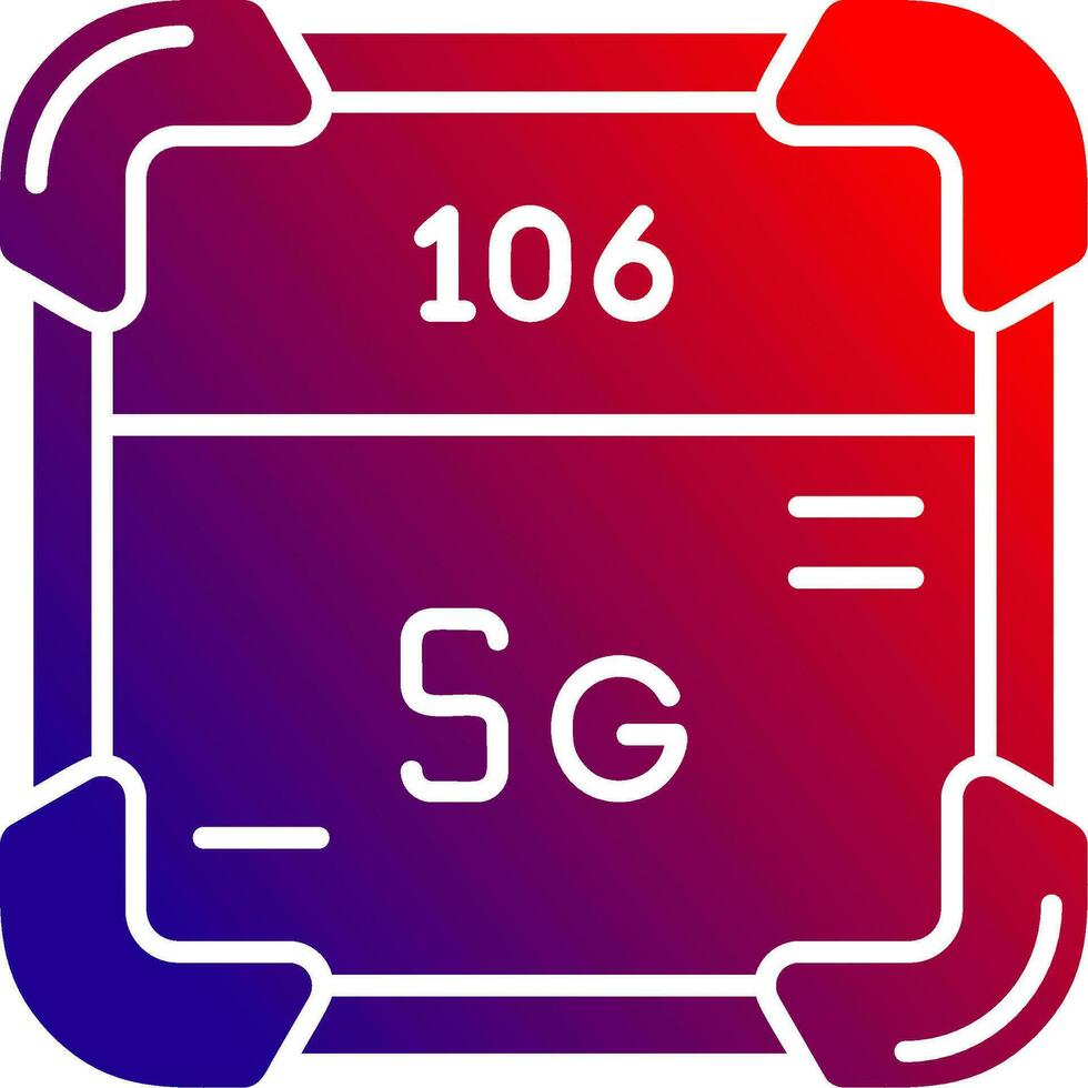 seaborgium solide helling icoon vector