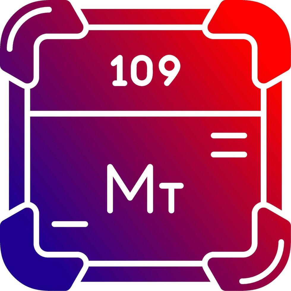 meitnerium solide helling icoon vector