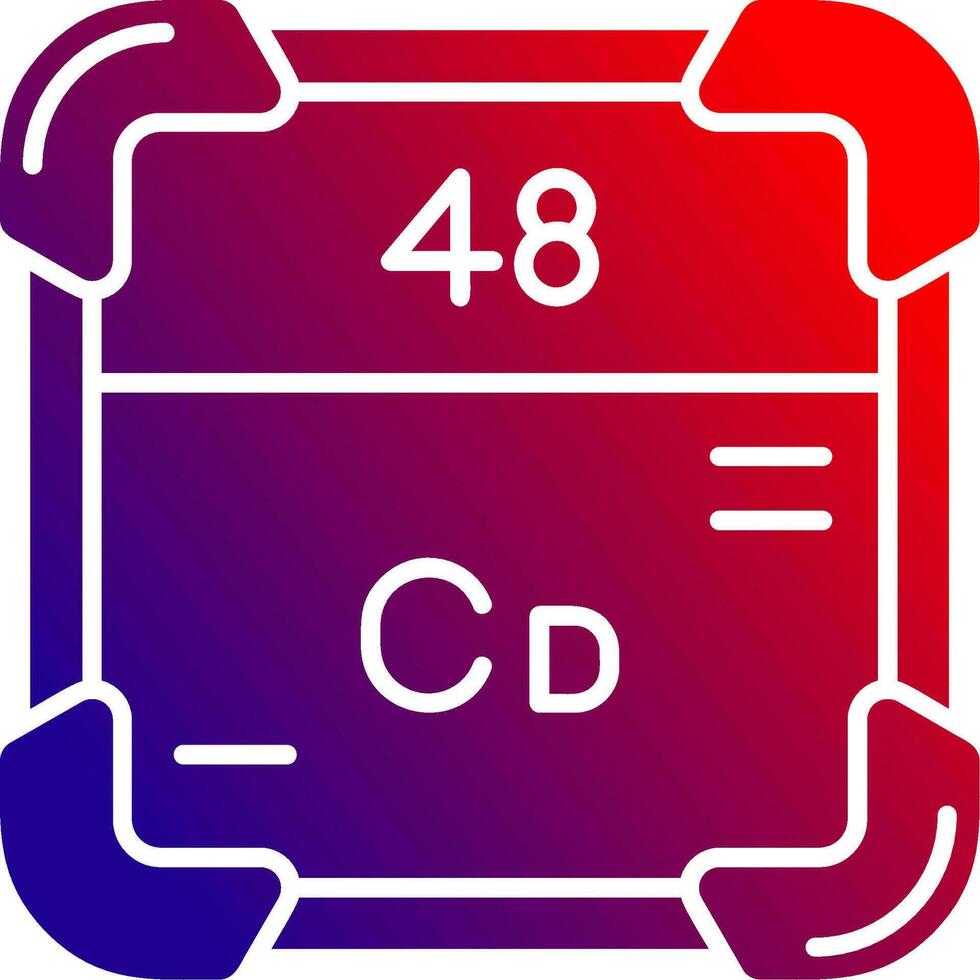 cadmium solide helling icoon vector