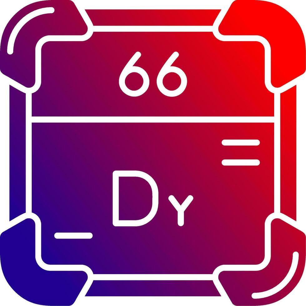 dysprosium solide helling icoon vector