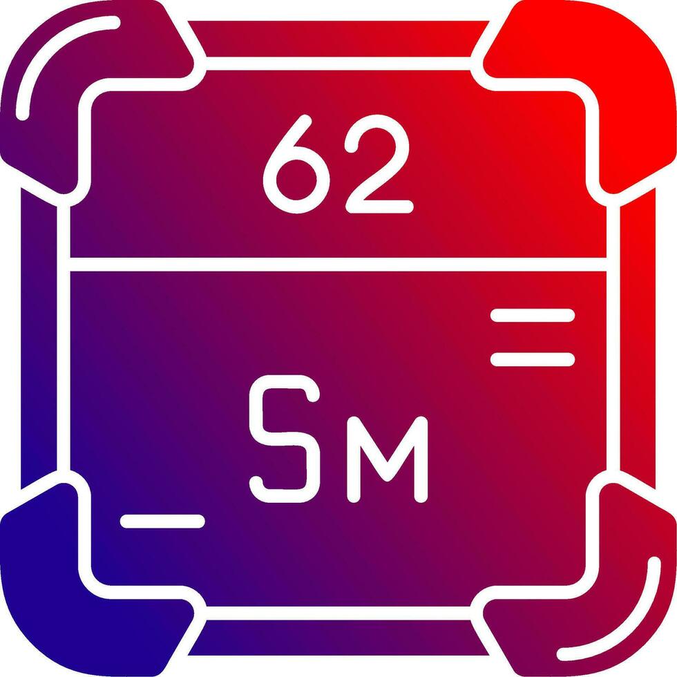 samarium solide helling icoon vector