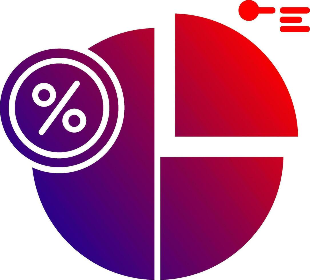 percentage solide helling icoon vector