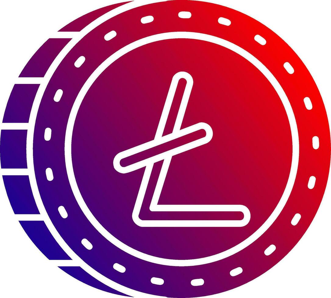 litecoin solide helling icoon vector