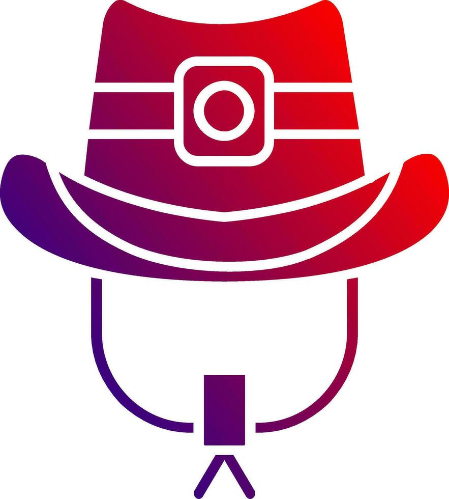 cowboy hoed solide helling icoon vector