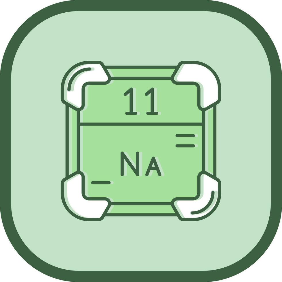 natrium lijn gevulde gleed uit icoon vector