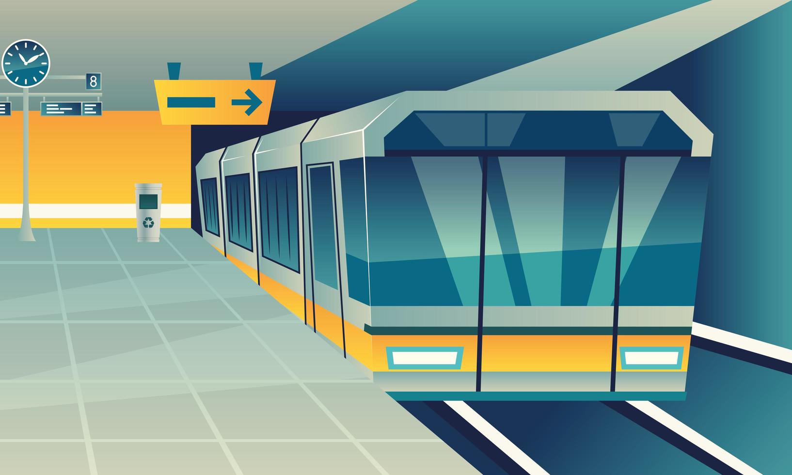 metro vervoer scene vector